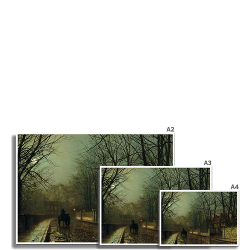 A Wet Moon, Putney Road | John Atkinson Grimshaw | 1886