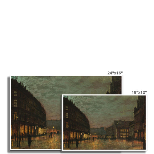Boar Lane Leeds im Lampenlicht | John Atkinson Grimshaw | 1881
