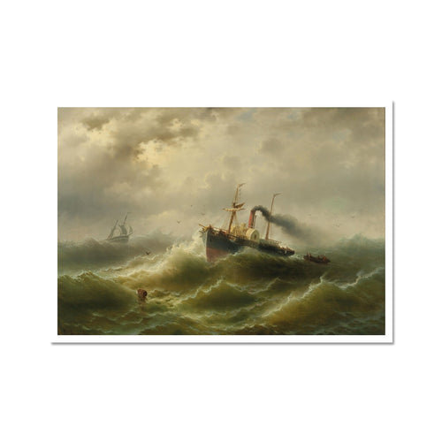 Dampfschiff im Sturm auf der Nordsee | Albert Rieger | 1905