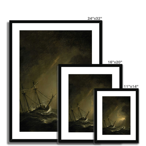 A Small Dutch Ship Riding Out A Storm | Willem van de Velde the Younger | 17th Century