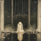 Princess Tuvstarr by the Forest Pool | John Bauer | 1913