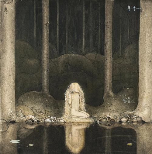 Princess Tuvstarr by the Forest Pool | John Bauer | 1913