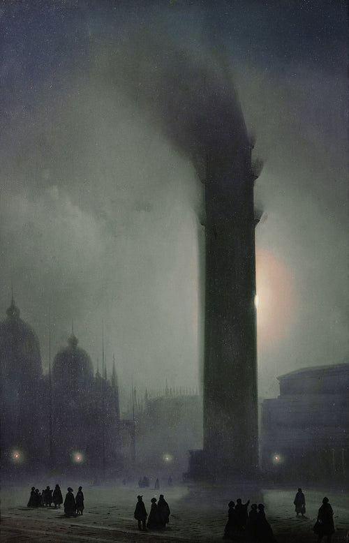 Nocturne with Fog in Piazza San Marco | Ippolito Caffi | 19th Century