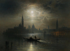 Full Moon Over Santa Maria Salute Venice | Karl Heilmayer | 19th Century
