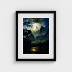 A Norwegian Fjord by Moonlight | Knud Baade | 1855