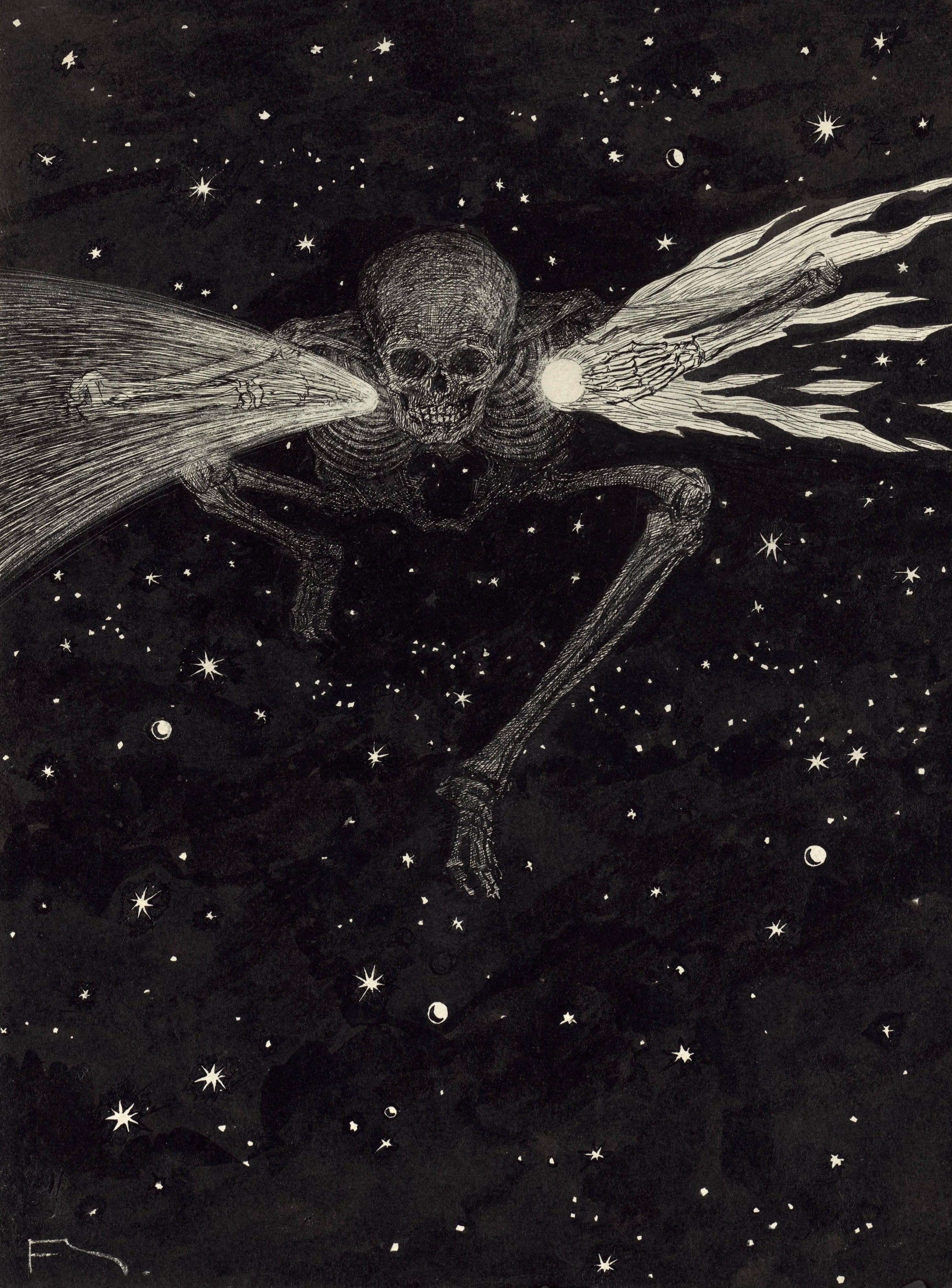 Death In Space by Fritz Schwimbeck | Buy Fine Art Prints Online