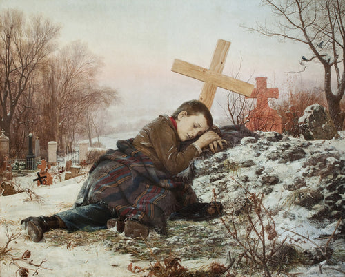 Orphan at Mother's Grave | Uroš Predić | 1888