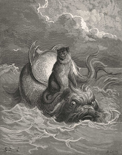 The Monkey and The Dolphin | Gustave Doré | 1867