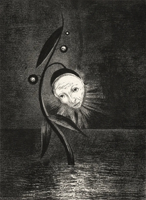 The Marsh Flower, a Sad Human Head | Odilon Redon | 1885