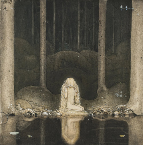 Princess Tuvstarr by the Forest Pool | John Bauer | 1913
