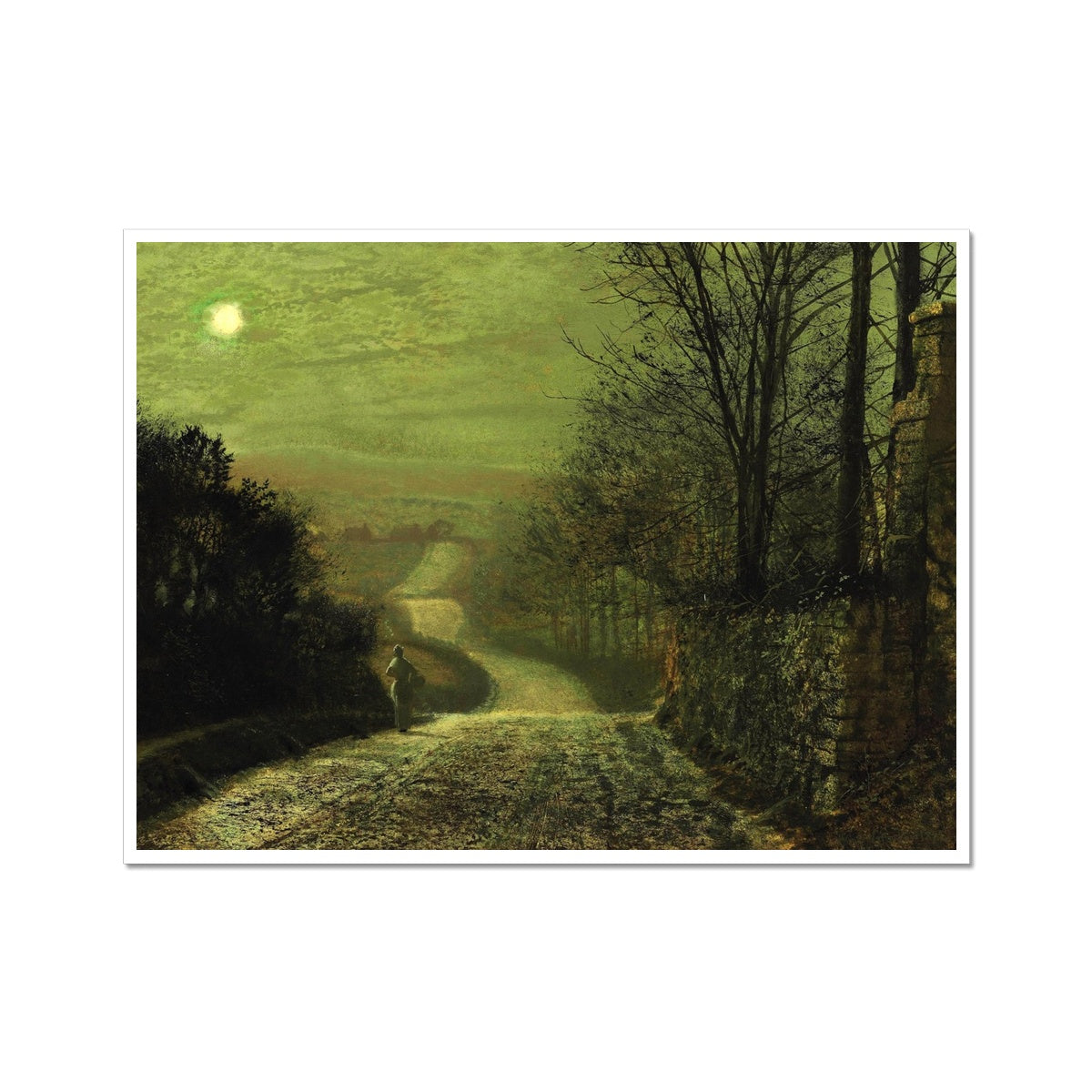 Country Lane by Moonlight by John Atkinson Grimshaw | Buy