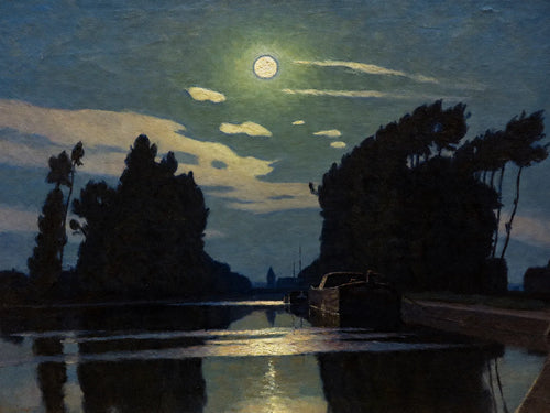 Moonrise over a Canal | Charles Guilloux | 1890