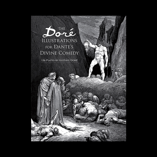 Doré’s Illustrations for Dante’s Divine Comedy — original book cover on a black background