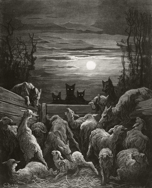 The Wolves and The Sheep | Gustave Doré | 1867