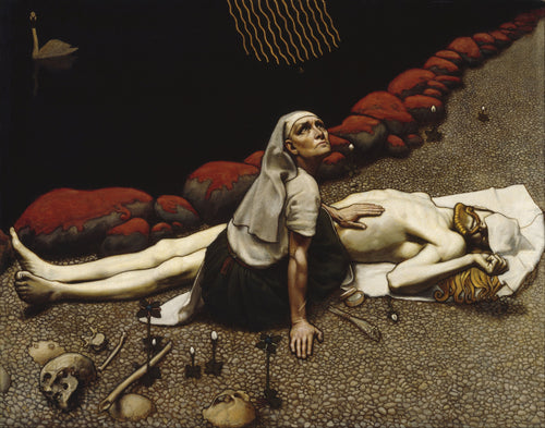 Lemminkäinen’s Mother – complete painting, unframed fine art print