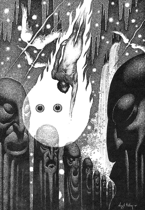 The Face in the Abyss | Virgil Finlay | 1940