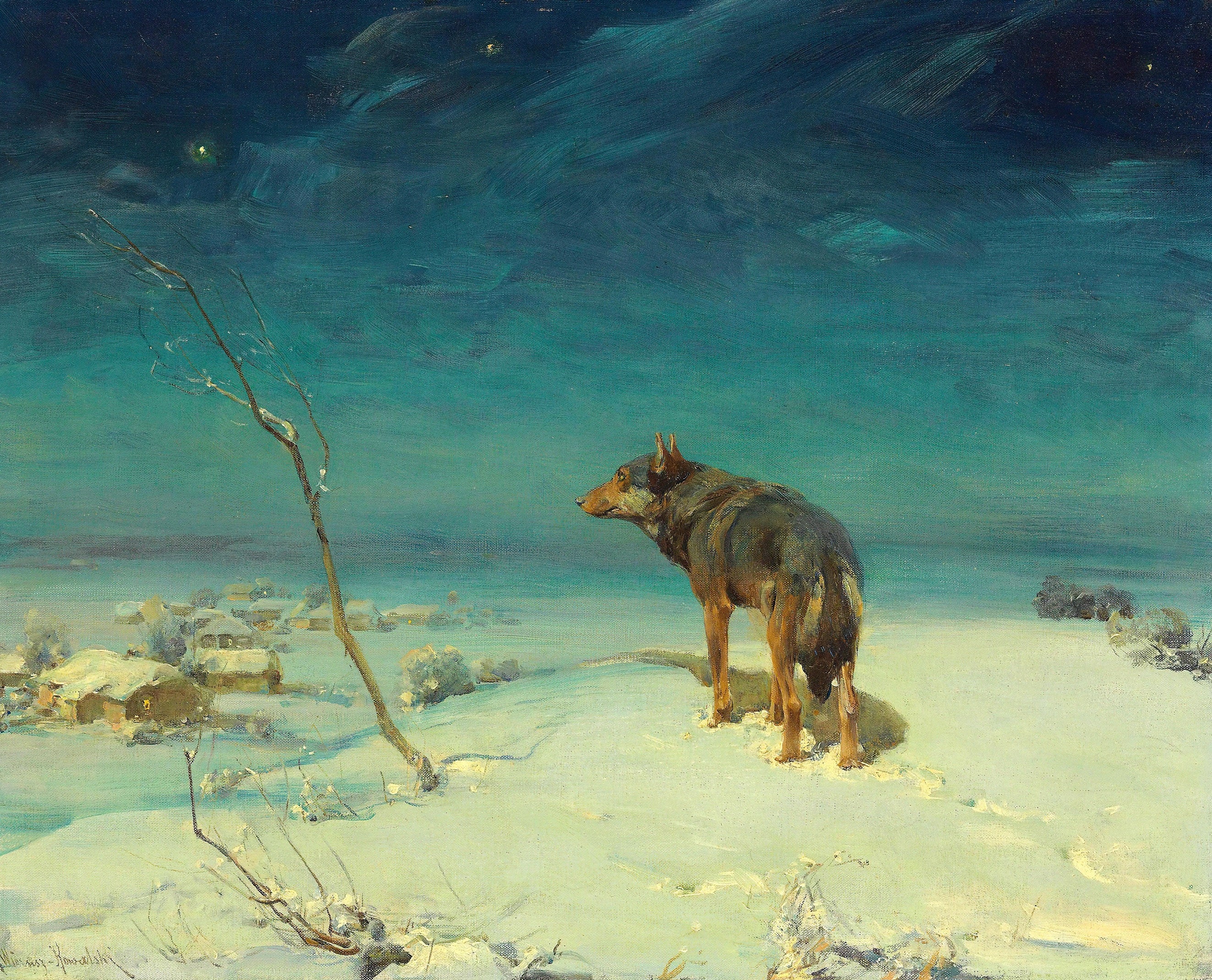 絵画 Wolf rn-