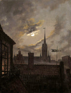 Gothic Church in Moonlight | Carl Gustav Carus| 19th Century