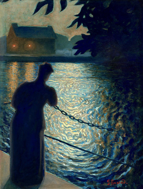 Moonlit Scene in Örebro | Gustaf Fjaestad | 1897