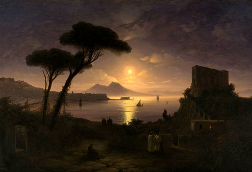 The Bay of Naples at Moonlight | Ivan Aivazovsky | 1842