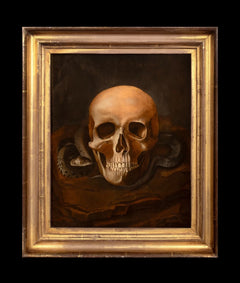 Vanitas Still Life of a Skull & Snake | Follower of Pieter Claesz | 17th Century