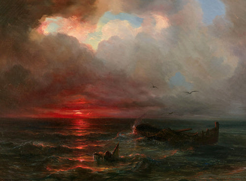 Sunset on a Coastline | Théodore Gudin | 19th Century