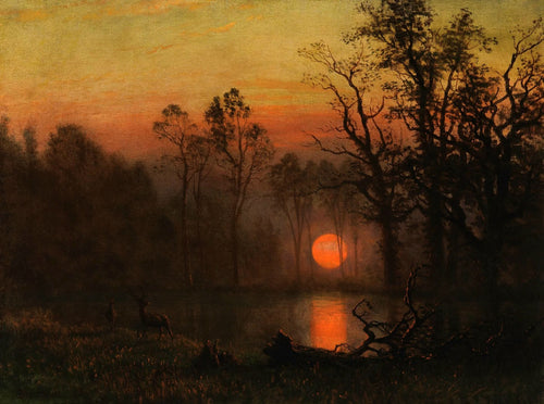 Coucher de soleil sur les plaines | Albert Bierstadt | 1887
