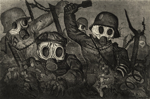 Stormtroopers Advance Under a Gas Attack | Otto Dix | 1924