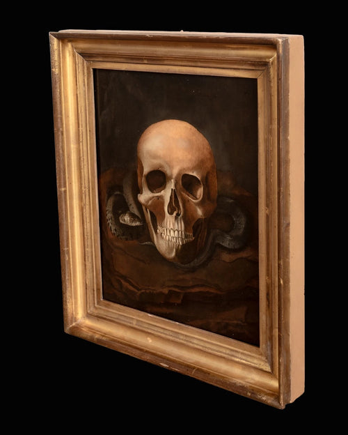 Vanitas Still Life of a Skull & Snake | Follower of Pieter Claesz | 17th Century