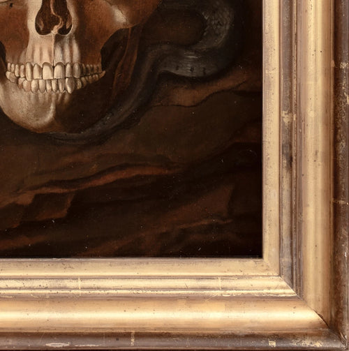 Vanitas Still Life of a Skull & Snake | Follower of Pieter Claesz | 17th Century
