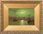 Moonlit Whitby Harbour | Louis Hubbard Grimshaw | 19th Century