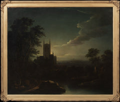 Moonlit Cathedral with River | Henry Pether | 19th Century