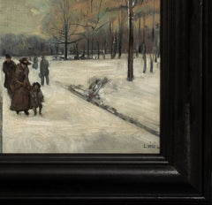 Frozen Winter Paris Street | Luigi Loir | 19th Century