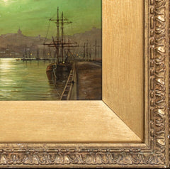 Moonlit Whitby Harbour | Louis Hubbard Grimshaw | 19th Century
