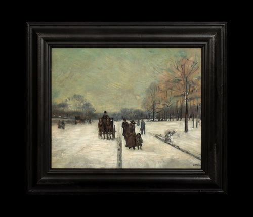 Frozen Winter Paris Street | Luigi Loir | 19th Century