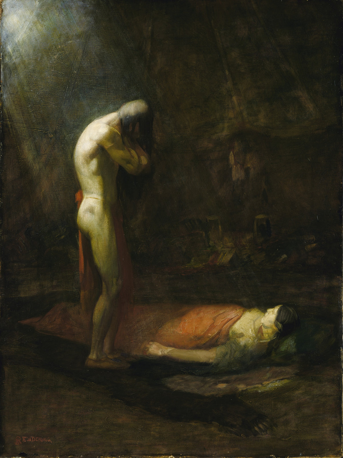 The Mourning Brave | Edwin Willard Deming | c. 1892