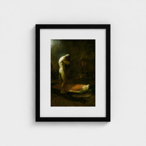 The Mourning Brave – black mounted frame, head-on Prodigi view