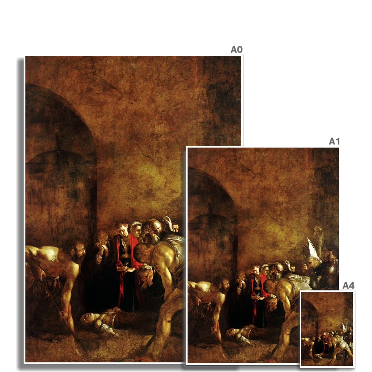 Burial of Saint Lucy by Caravaggio Buy Fine Art Prints Online Dark