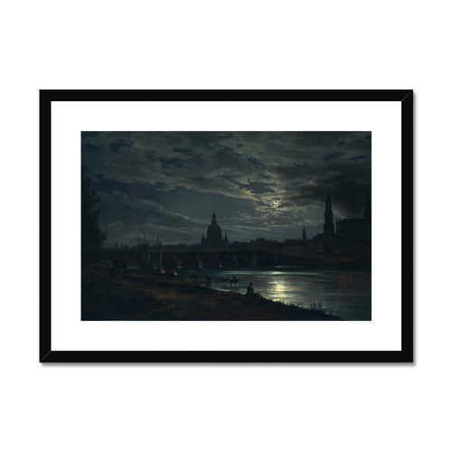 View of Dresden by Moonlight | Johan Christian Dahl | 1839