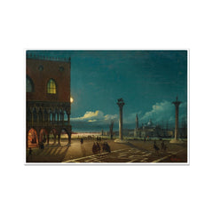 Piazza San Marco by Moonlight, Venice | Giovanni Grubacs | 20th Century