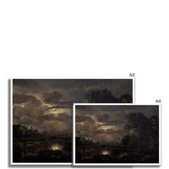 Moonlit Landscape with Bridge | Aert van der Neer | 1648