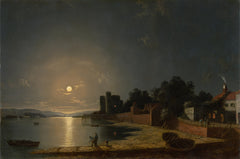 Upnor Castle Moonlit Painting by Henry Pether Art Print