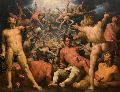 Fall of the Titans Painting by Cornelis van Haarlem