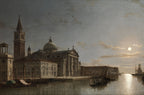 Venice with San Giorgio Maggiore in the Moonlight | Henry Pether | 1865