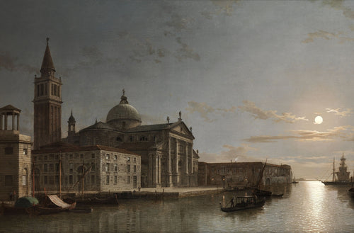Venice with San Giorgio Maggiore in the Moonlight | Henry Pether | 1865