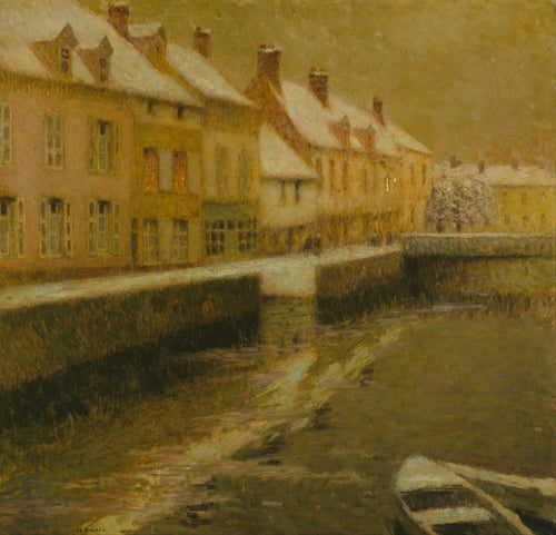 Canal in Bruges, Winter | Henri Le Sidaner | 1899
