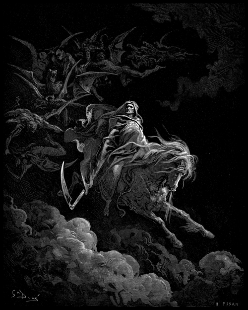 Death On The Pale Horse Gustave Dore Art Print