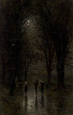 Night Travellers at a Cross | László Mednyánszky | 1881