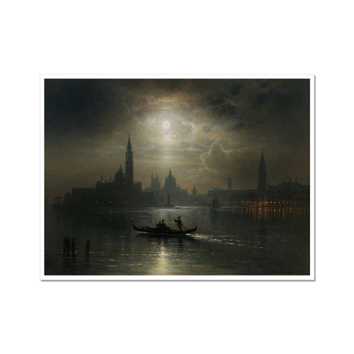 Full Moon Over Santa Maria Salute Venice | Karl Heilmayer | 19th Century