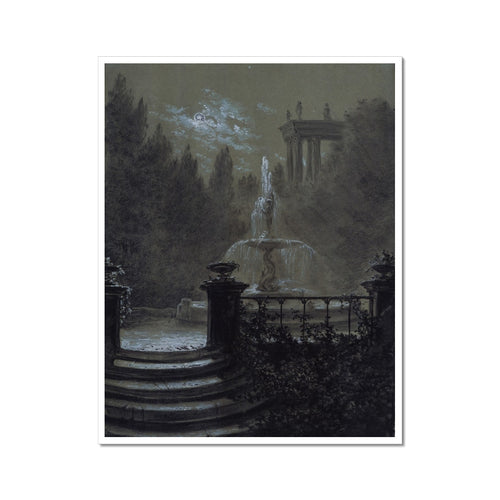 Park with a Fountain in the Moonlight | Carl Gustav Carus | 1851